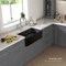 Kibi Pure 33 Fireclay Kitchen Farmhouse Apron Front Single Bowl Sink - Matte Black K2-SF33MB - alternate 4